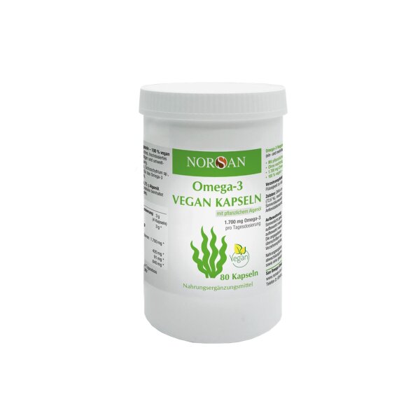 Omega-3 Vegan Kapseln (80 Kapseln)