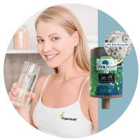 rivaALVA LIFE-EM Trinkwasserfilter | Blockaktivkohlefilter, EM Keramik, bioganisches Kartuschengeh&auml;use, Metallgeh&auml;use