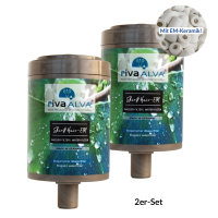 rivaALVA Skin &amp; Hair-EM Duschfilter | 2er-Set Ersatzkartuschen mit bioganischem* Kartuschengeh&auml;use