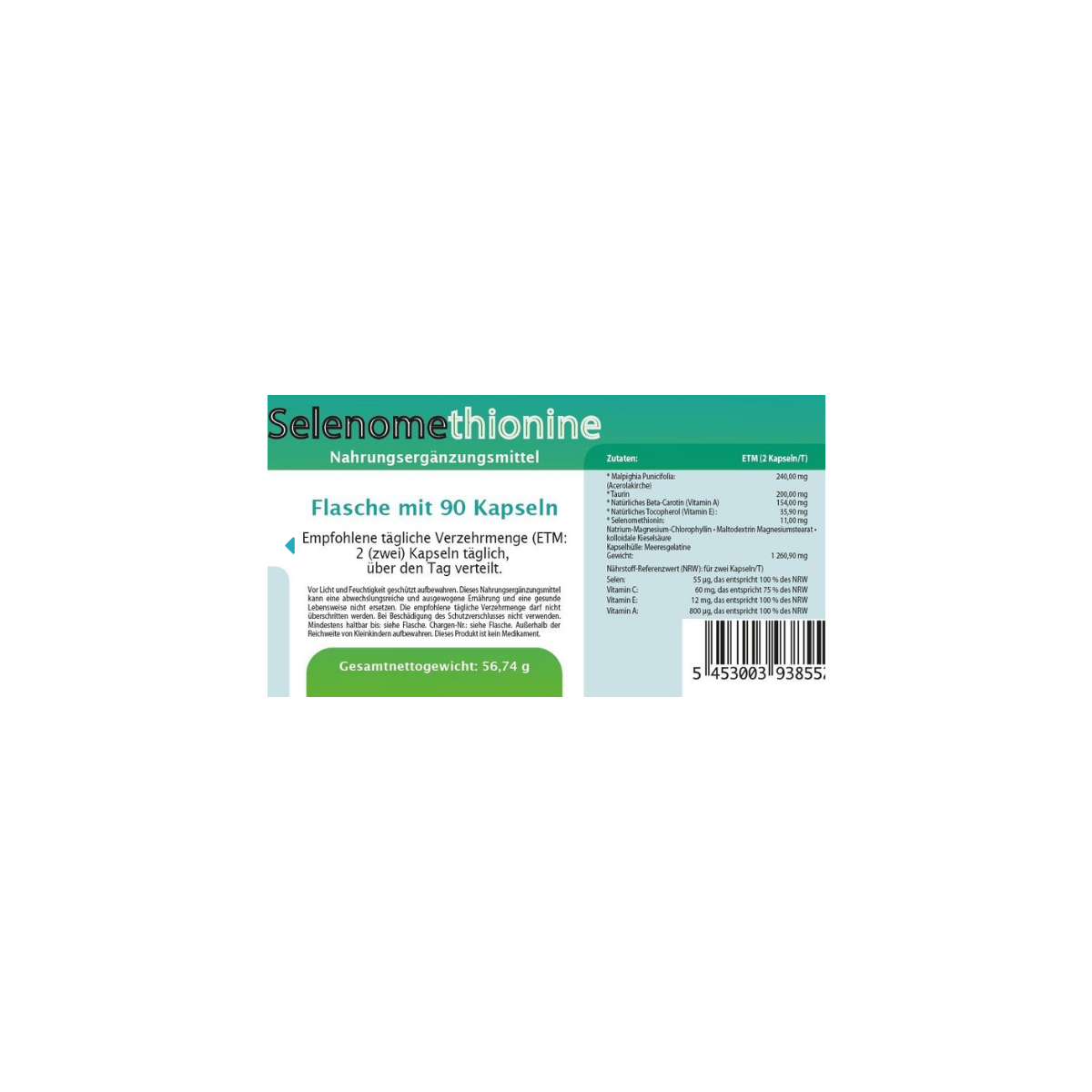 S-AdenosylMethionine (30 Kapseln), 53,00