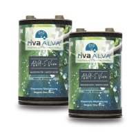 rivaALVA-S Viva | 2er-Set Ersatzkartusche Wasserhahnfilter | Blockaktivkohlefilter