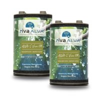 rivaALVA-S Viva EM | 2er-Set Ersatzkartuschen Wasserhahnfilter | Blockaktivkohlefilter mit EM Keramik